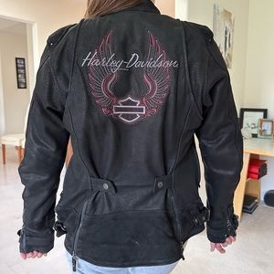 Harley Davidson Womens Goatskin Leather Jacket